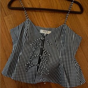Sea New York Black and White Gingham Camisole